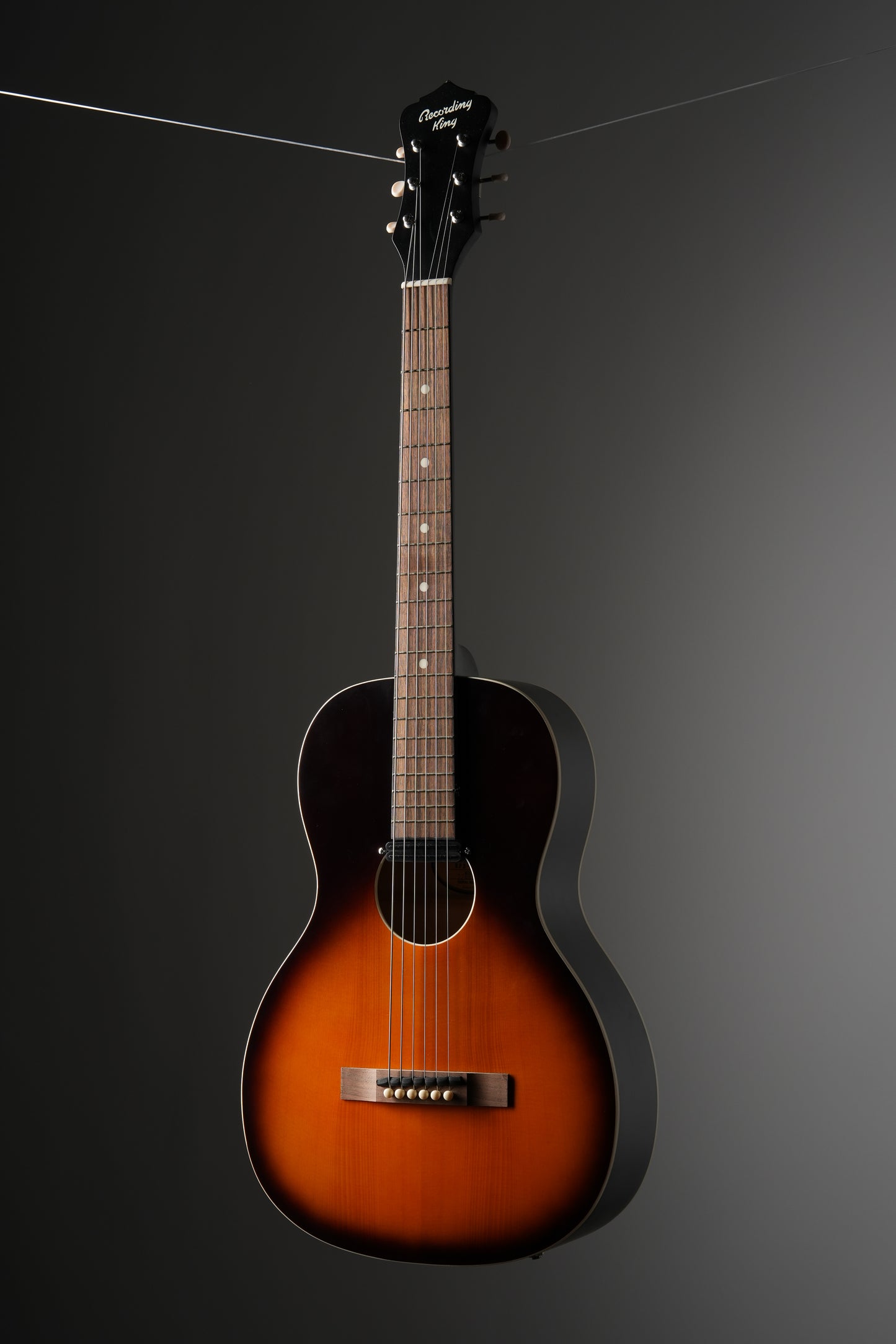 Recording King Dirty '30s Series 9 RPS-9-TS Rubber Bridge Conversion Acoustic Electric Guitar - Sunburst