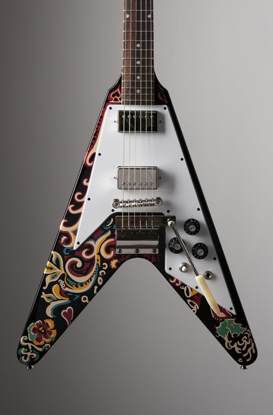 Epiphone "Inspired by Gibson Custom Shop" Jimi Hendrix Signature Flying V Electric Guitar - Love Drops, w/ OHSC