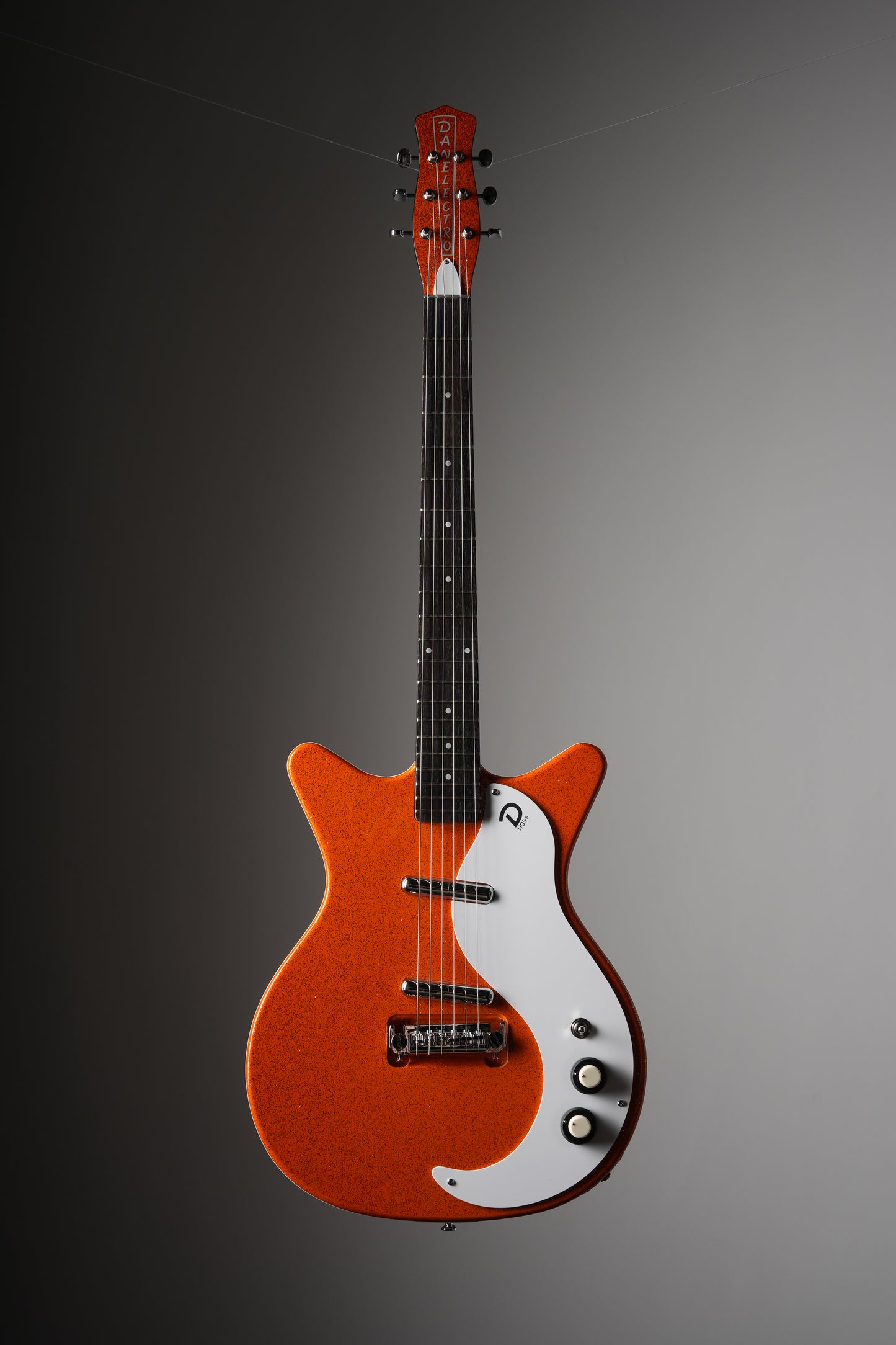 Danelectro 59 Mod New Old Stock Semi-Hollow Electric Guitar - Orange Metalflake