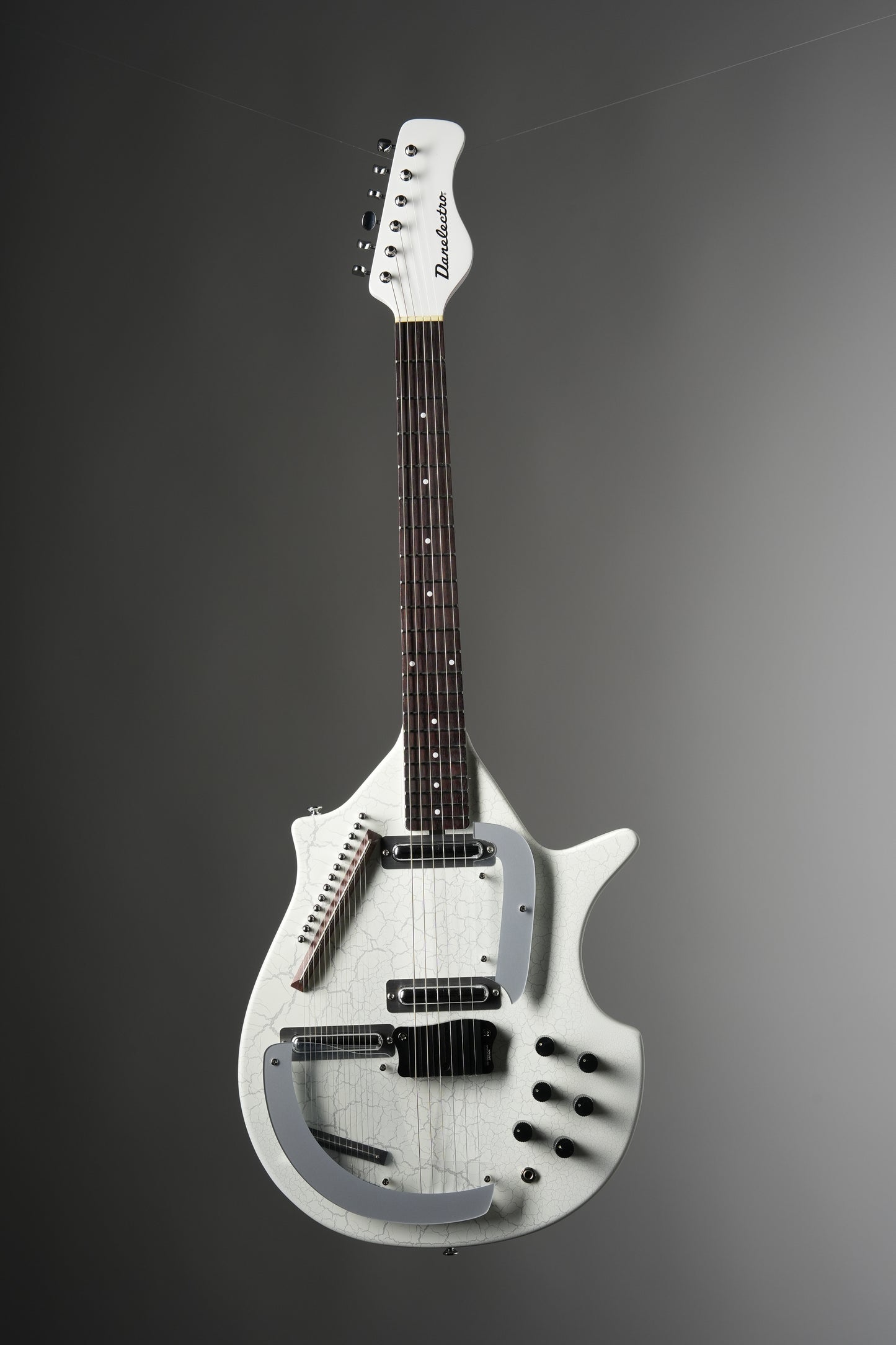 Danelectro Coral Sitar Electric Guitar - White Crackle