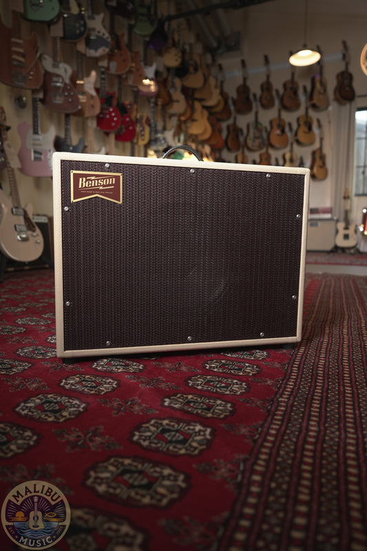 Benson Amps Monarch Reverb Plus 15w 1x12" Tube Guitar Amp Combo - Blonde Tolex w/ Purple Grille