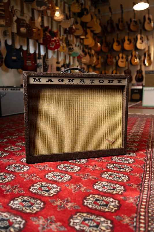 Magnatone Twilighter 22w 1x12" Tube Guitar Amp Combo - Malibu Music Exclusive Brown Western Tolex w/ Gold Grille