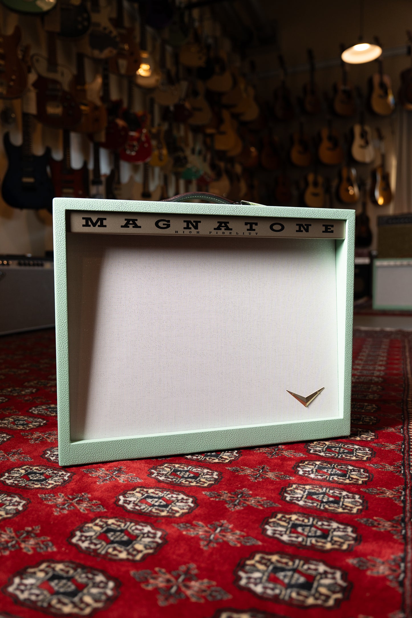 Magnatone Varsity Reverb 15w 1x12" Tube Guitar Amp Combo - Custom Seafoam Green w/ White Sparkle Grille