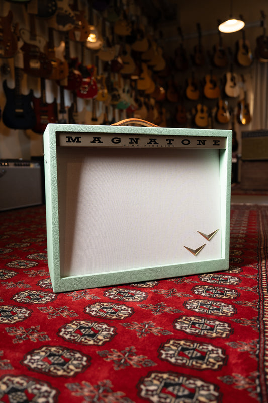 Magnatone Panoramic Stereo 12w + 12+ 2x10" Tube Guitar Amp Combo - Custom Seafoam Green w/ White Sparkle Grille