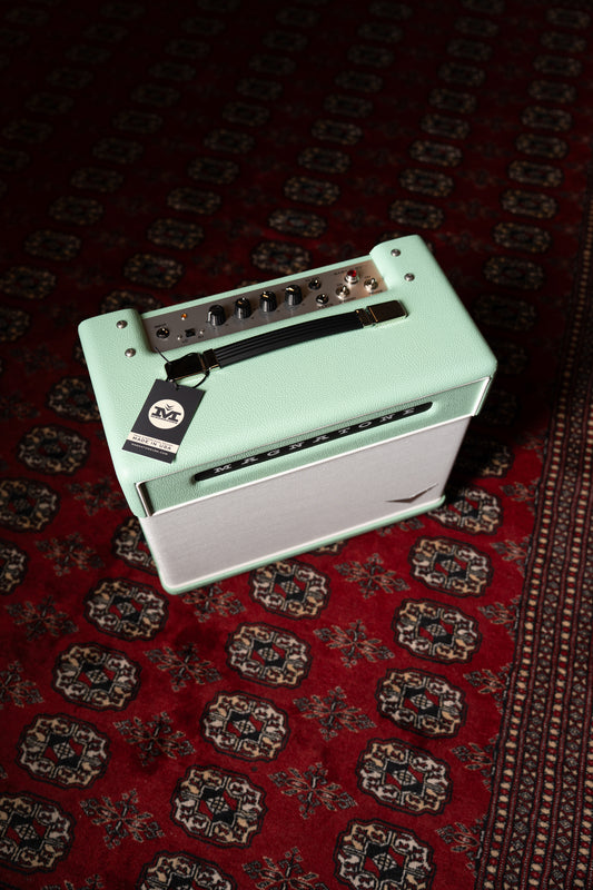 Magnatone Baby M80 12w 1x10" Tube Guitar Amp Combo - Custom Seafoam Green w/ White Sparkle Grille