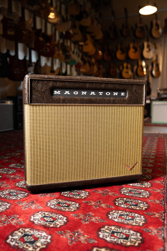 Magnatone Super Fifteen 15w 1x12" Tube Guitar Amp Combo - Malibu Music Exclusive Brown Western Tolex w/ Gold Grille