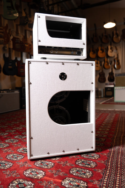 Strange Audio Electronics The Susie 5w Tube Guitar Amp Head w/ 2x10" Cab - White Tolex w/ Hand-painted Clouds Grille