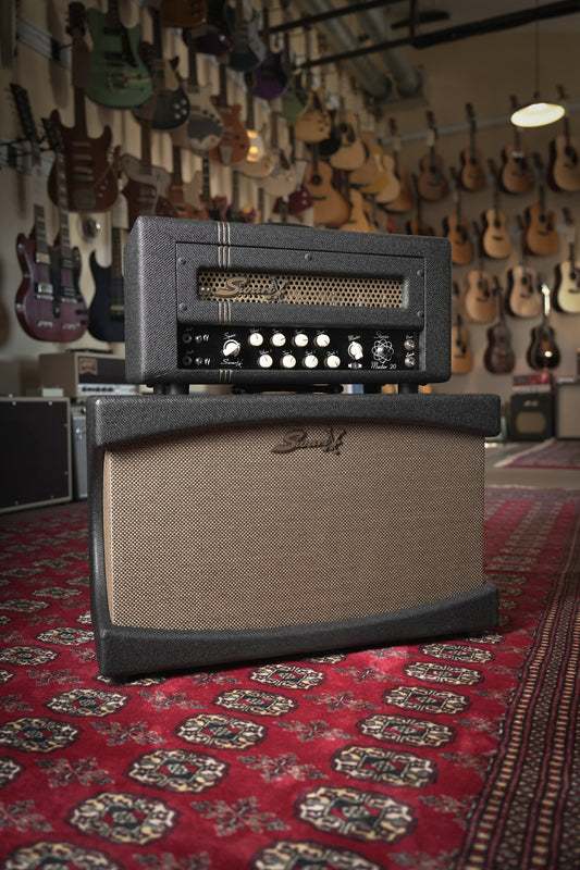 Swart Stereo Master 20w + 20w Tube Guitar Amp Head w/ 2x12" Cab - Dark Tweed