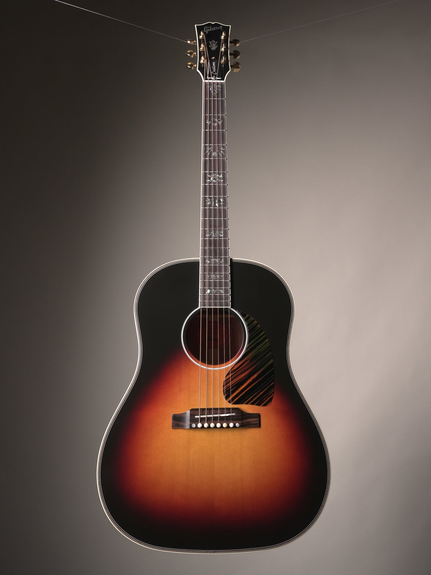 Gibson Custom Shop "Dealer Select" Herringbone J-45 Acoustic Electric Guitar - Triburst, incl. OHSC