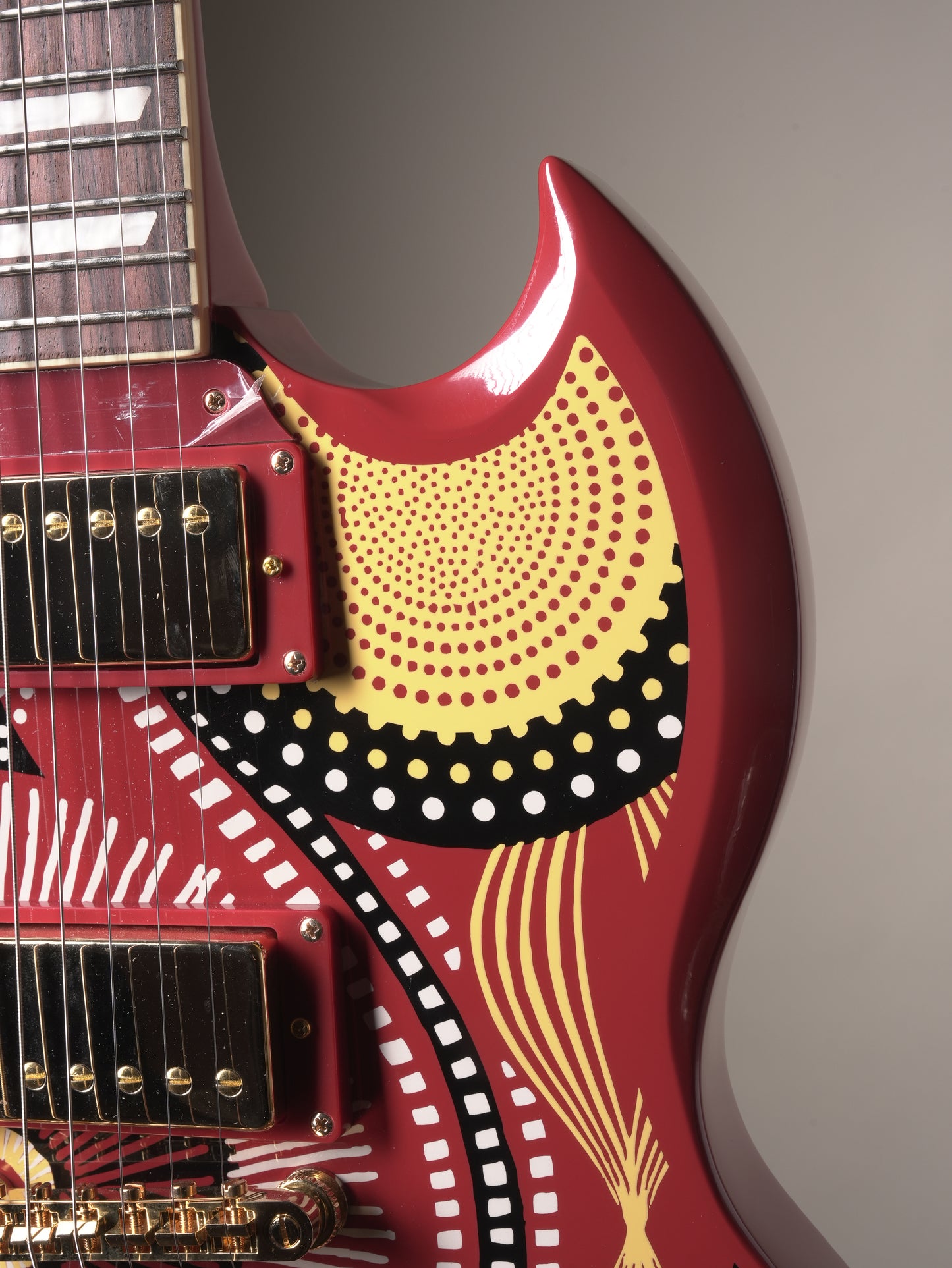 Epiphone Fatoumata Diawara SG Electric Guitar - Ember Red with Malian Graphic