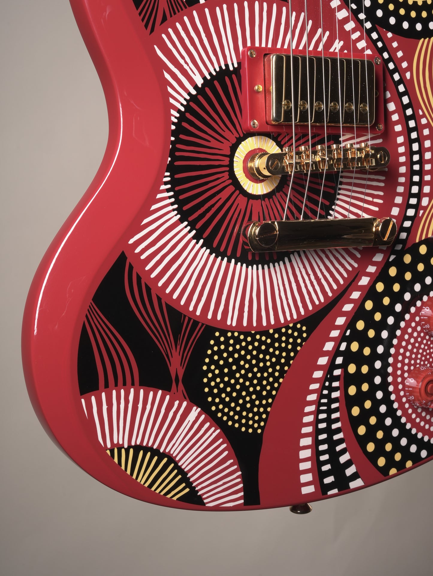 Epiphone Fatoumata Diawara SG Electric Guitar - Ember Red with Malian Graphic