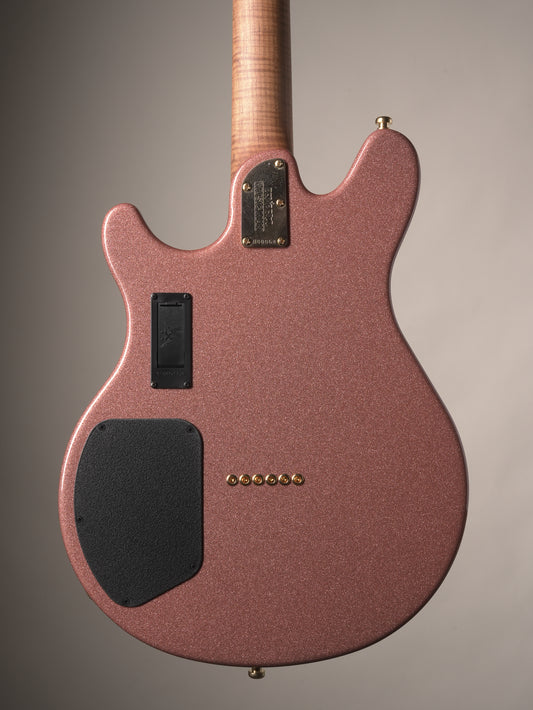 Ernie Ball Music Man Valentine Electric Guitar - Pink Champagne Sparkle w. original deluxe gig bag