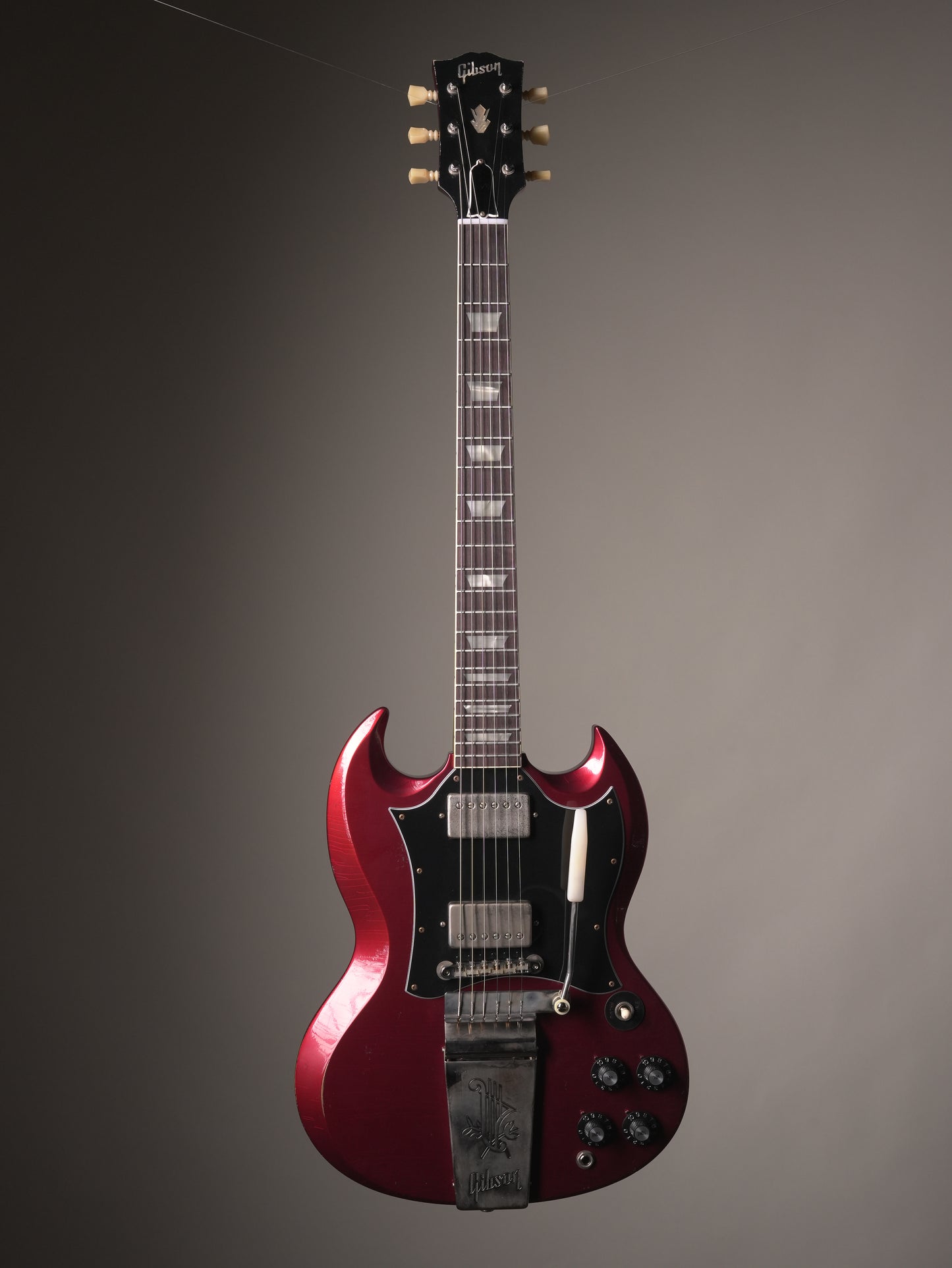 Gibson Custom Shop "Made to Measure" '64 SG Standard Batwing Maestro - Murphy Lab Light Aged Sparkling Burgundy, incl. OHSC