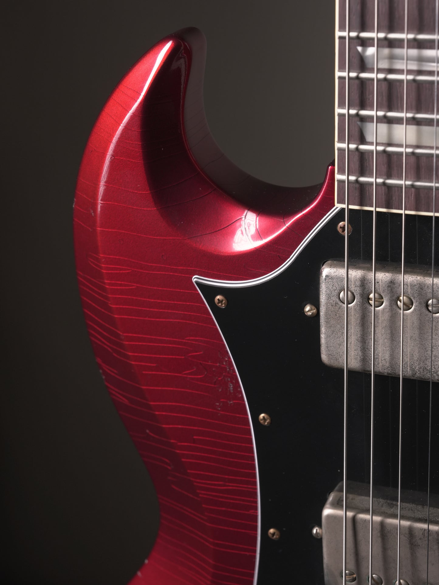 Gibson Custom Shop "Made to Measure" '64 SG Standard Batwing Maestro - Murphy Lab Light Aged Sparkling Burgundy, incl. OHSC
