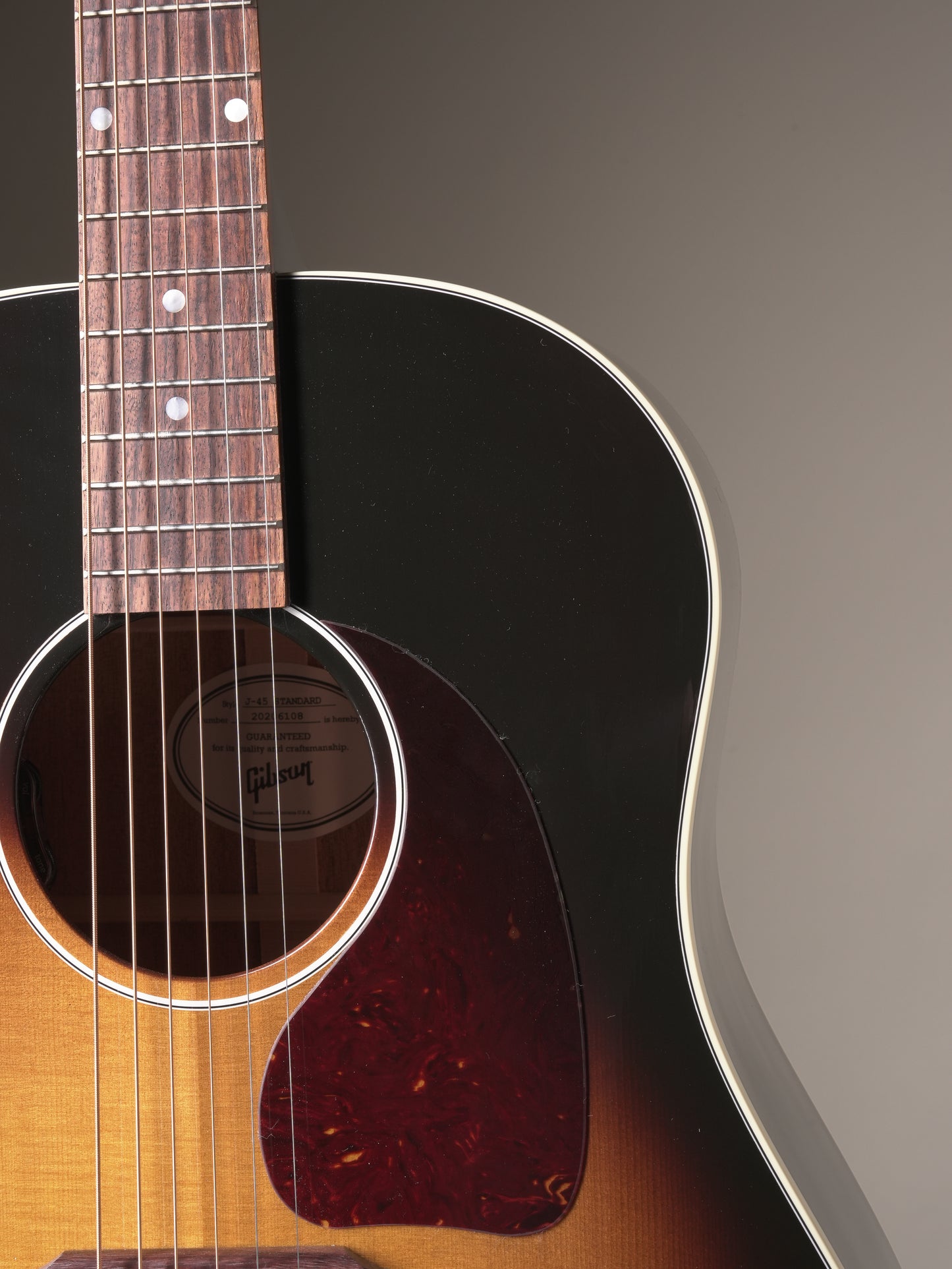 Gibson J-45 Standard Acoustic Electric Guitar - Vintage Sunburst, Incl. OHSC