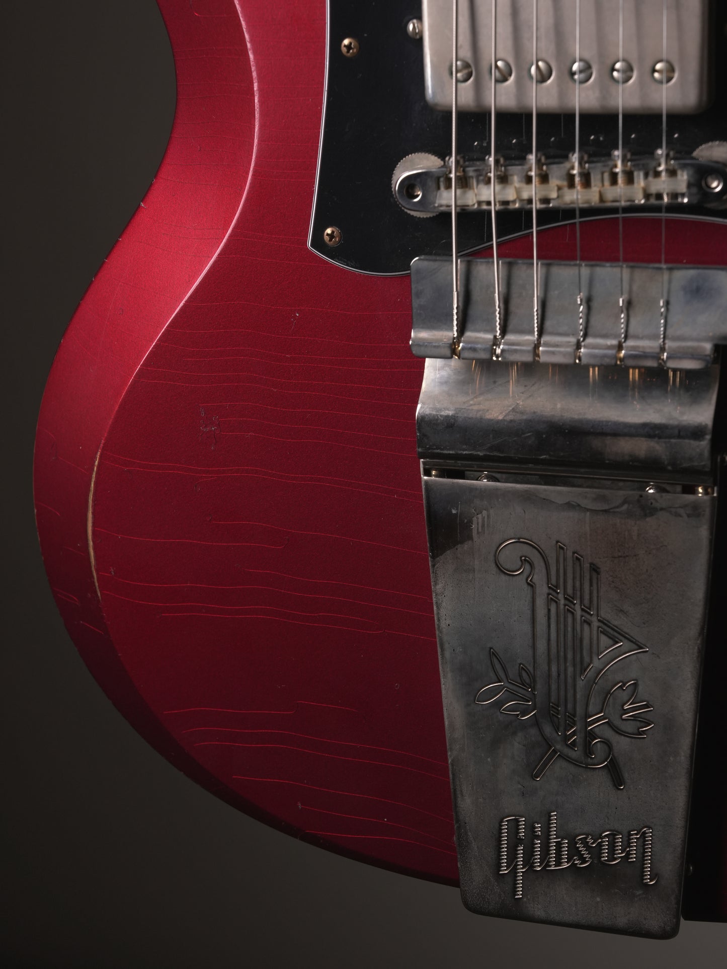 Gibson Custom Shop "Made to Measure" '64 SG Standard Batwing Maestro - Murphy Lab Light Aged Sparkling Burgundy, incl. OHSC