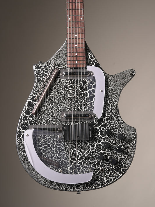Danelectro Coral Sitar Electric Guitar - Black Crackle