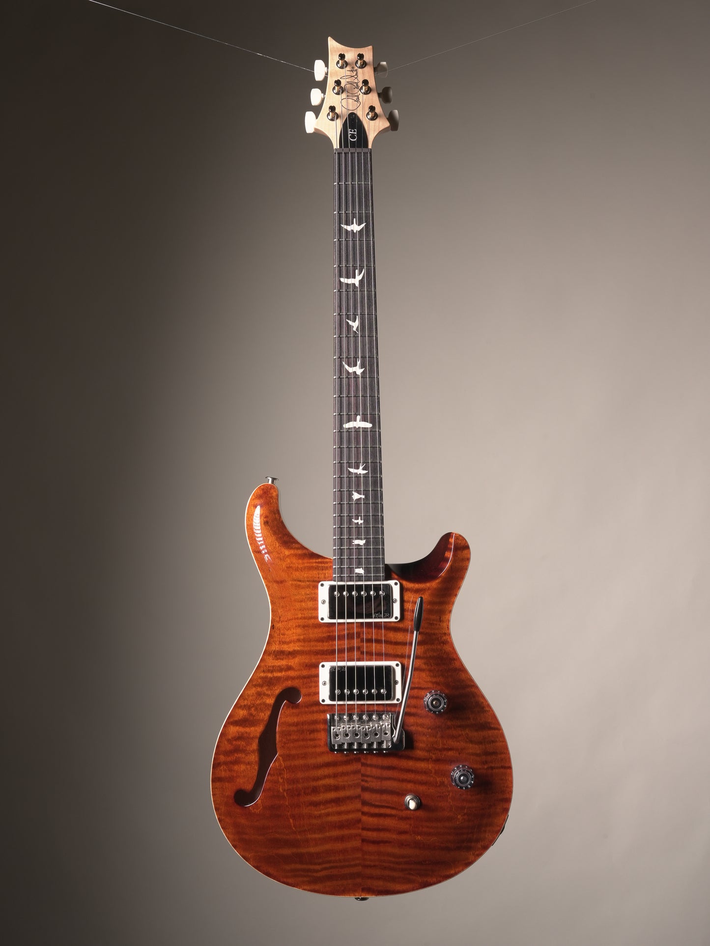 Paul Reed Smith CE 24 Semi-Hollow Electric Guitar- Orange Amber w. Original Deluxe Gig Bag