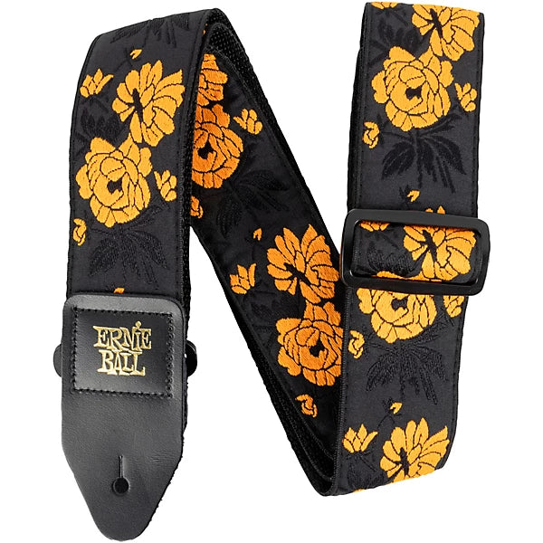 Ernie Ball Classic Jaquard guitar/bass strap - Tangerine Rose
