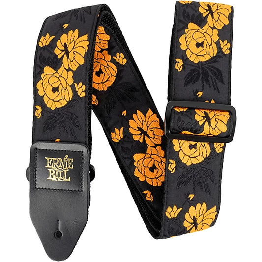 Ernie Ball Classic Jaquard guitar/bass strap - Tangerine Rose