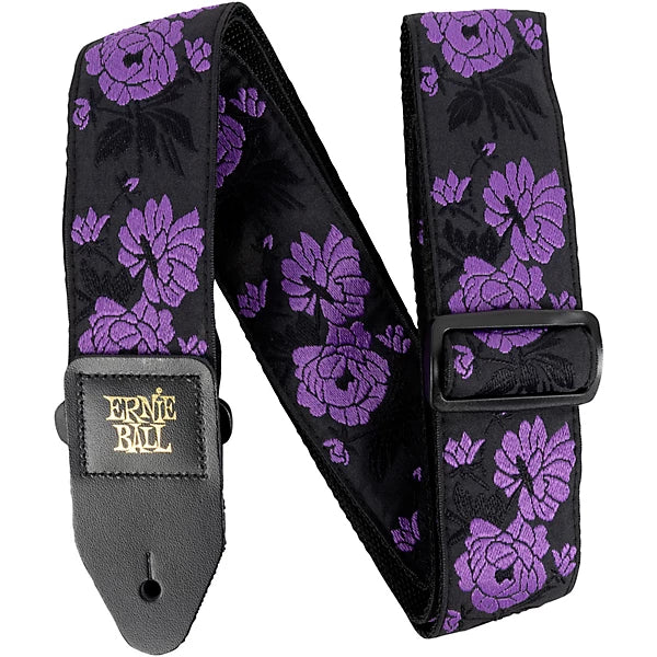 Ernie Ball Classic Jaquard guitar/bass strap - Lavender Rose