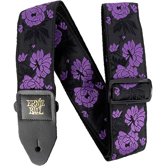 Ernie Ball Classic Jaquard guitar/bass strap - Lavender Rose