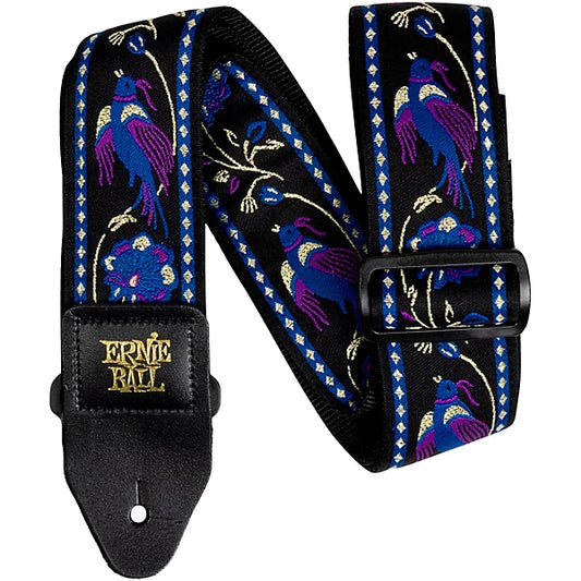 Ernie Ball Classic Jaquard guitar/bass strap - Purple Pleasant Pheasant