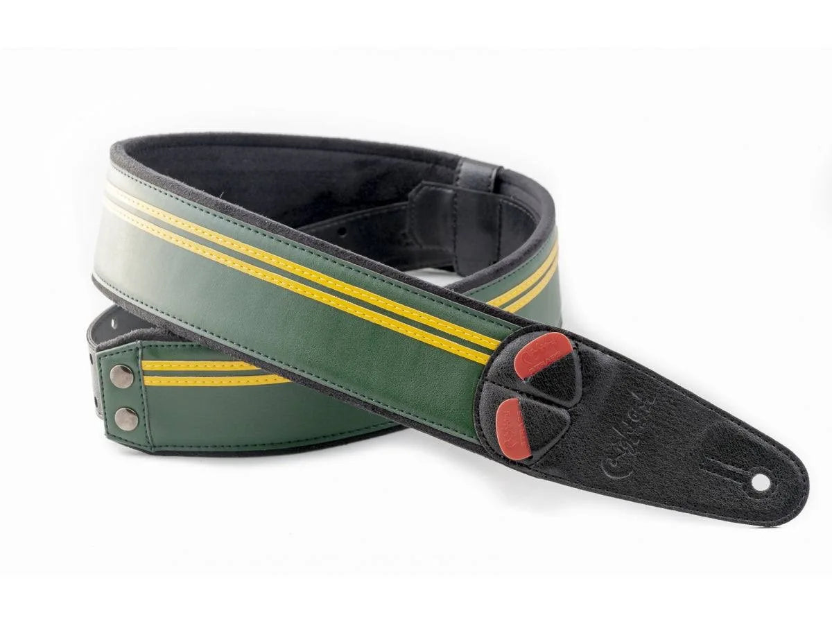 Right On! Straps Mojo Race BRG British Racing Green Guitar Strap