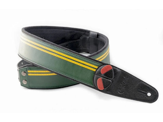 Right On! Straps Mojo Race BRG British Racing Green Guitar Strap