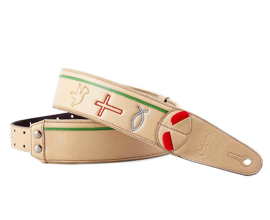 Right On! Steady Miracle Mojo Guitar Strap - Beige