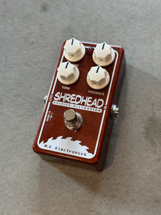 M. V. Electronics Shredhead British Distortion Pedal - Orange