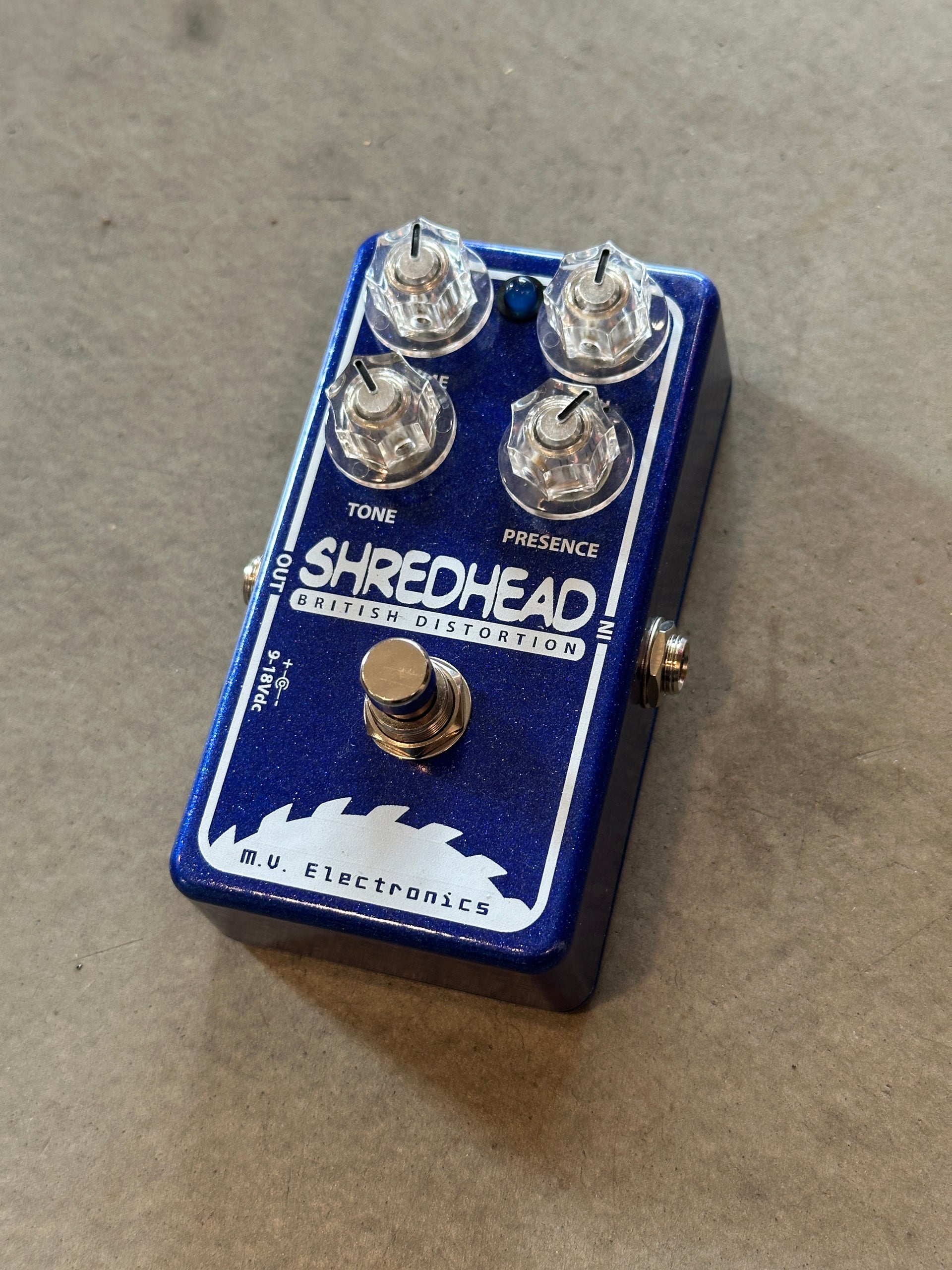 M. V. Electronics Shredhead British Distortion Pedal
