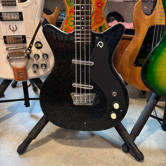 Danelectro 59SSB-BKMF '59 DC Doublecut Shorthorn Short Scale 4-String Electric Bass Guitar