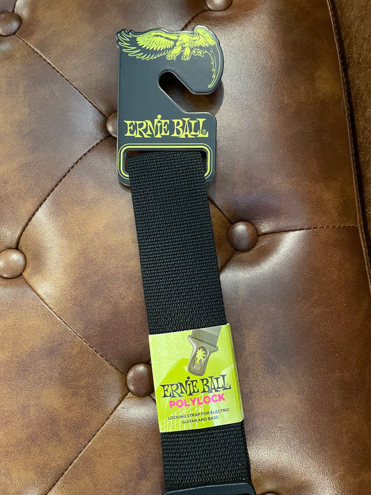Ernie Ball Polypro Polylock Guitar/bass Strap Black