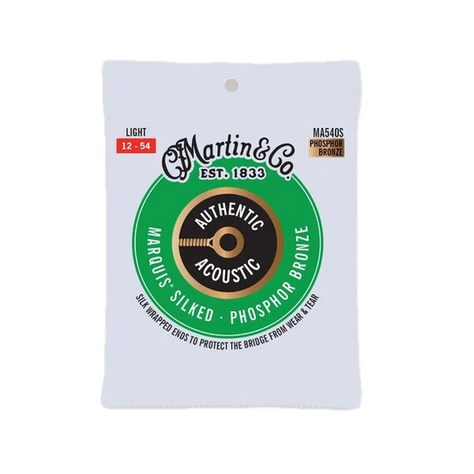 Martin MA540S .012-.054 Authentic Acoustic Marquis Silked 92/8 Phosphor Bronze Guitar Strings - Light