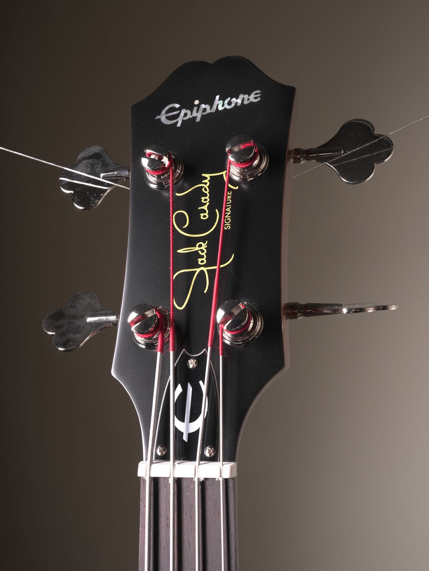 Epiphone Jack Casady Fretless Semi-hollow Electric Bass - Aged Royal Tan, incl. Gigbag