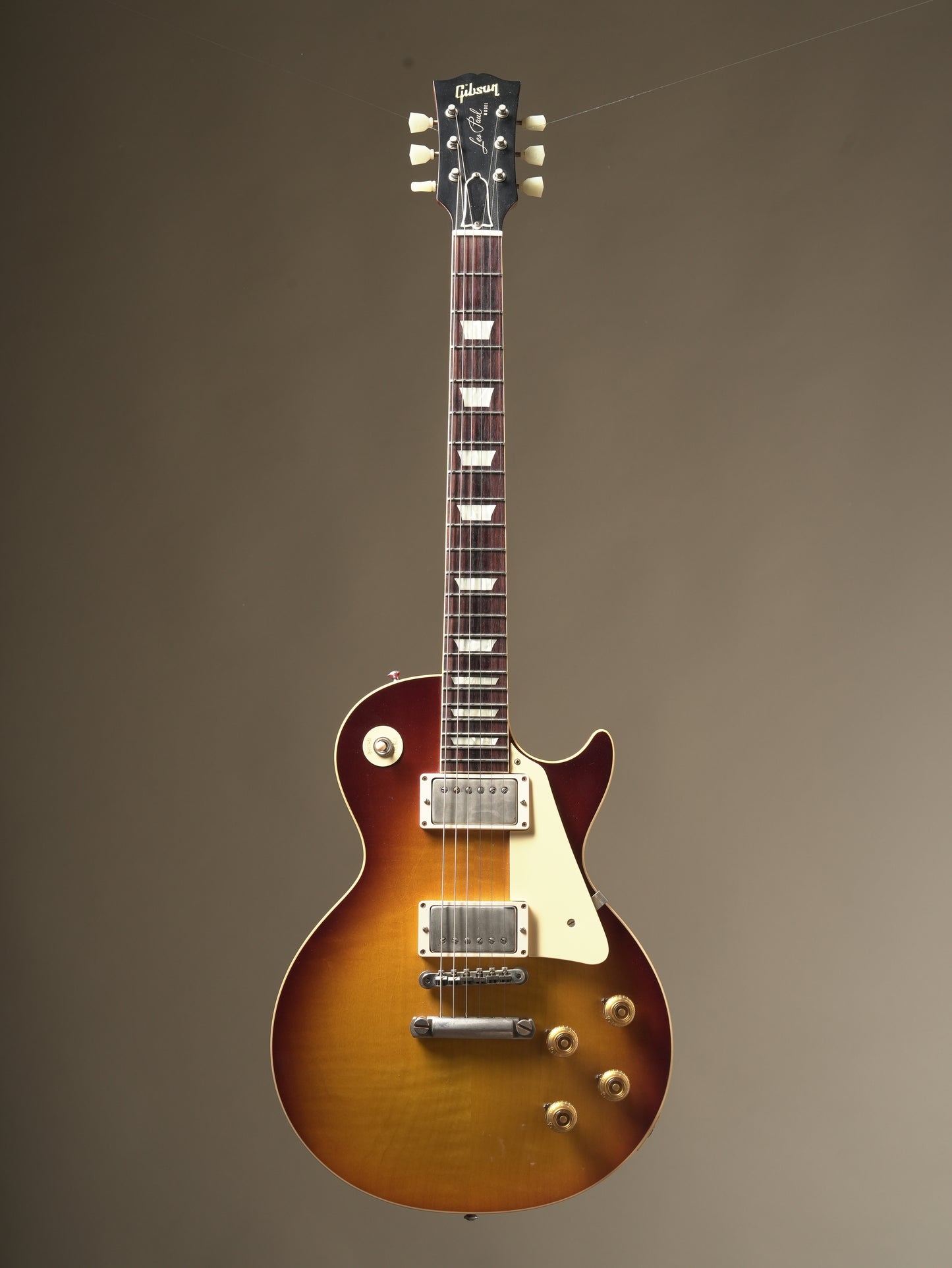 Gibson Custom Shop (2019) 1958 Les Paul Standard Reissue electric guitar - Teardrop Iced Tea Burst, incl. OHSC