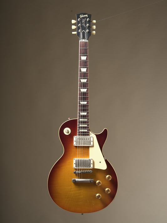 Gibson Custom Shop (2019) 1958 Les Paul Standard Reissue electric guitar - Teardrop Iced Tea Burst, incl. OHSC