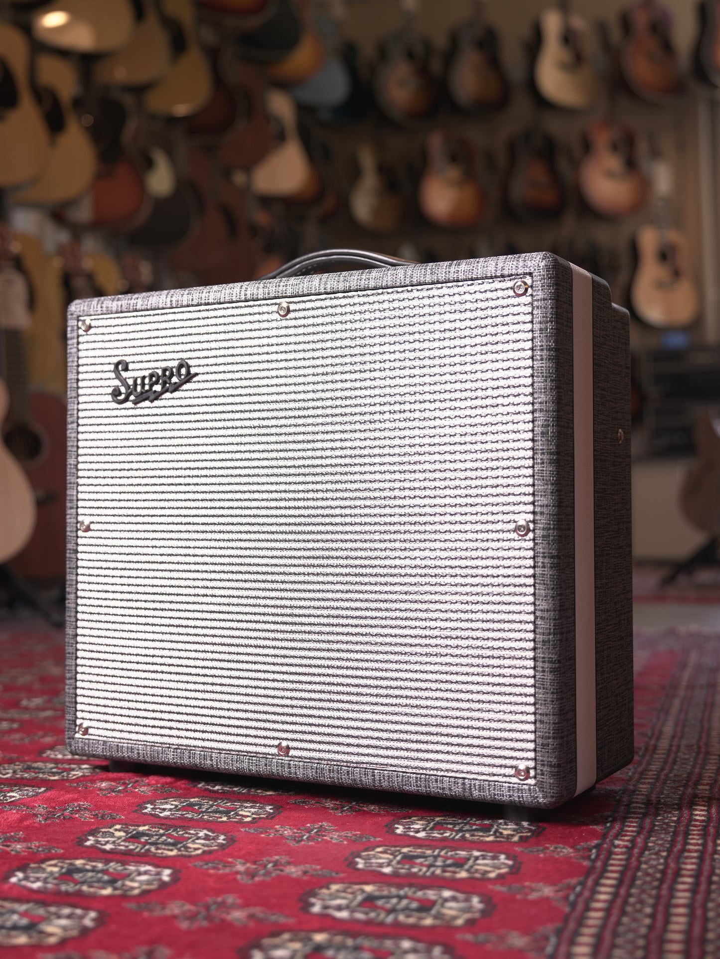 Supro Black Magick Reverb 25w 1x12" Combo Tube Guitar Amplifier - Black Rhino Hide