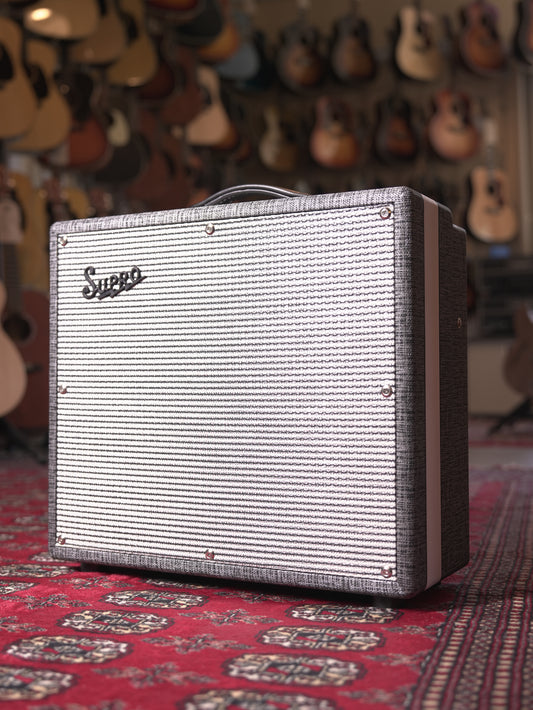 Supro Black Magick Reverb 25w 1x12" Combo Tube Guitar Amplifier - Black Rhino Hide