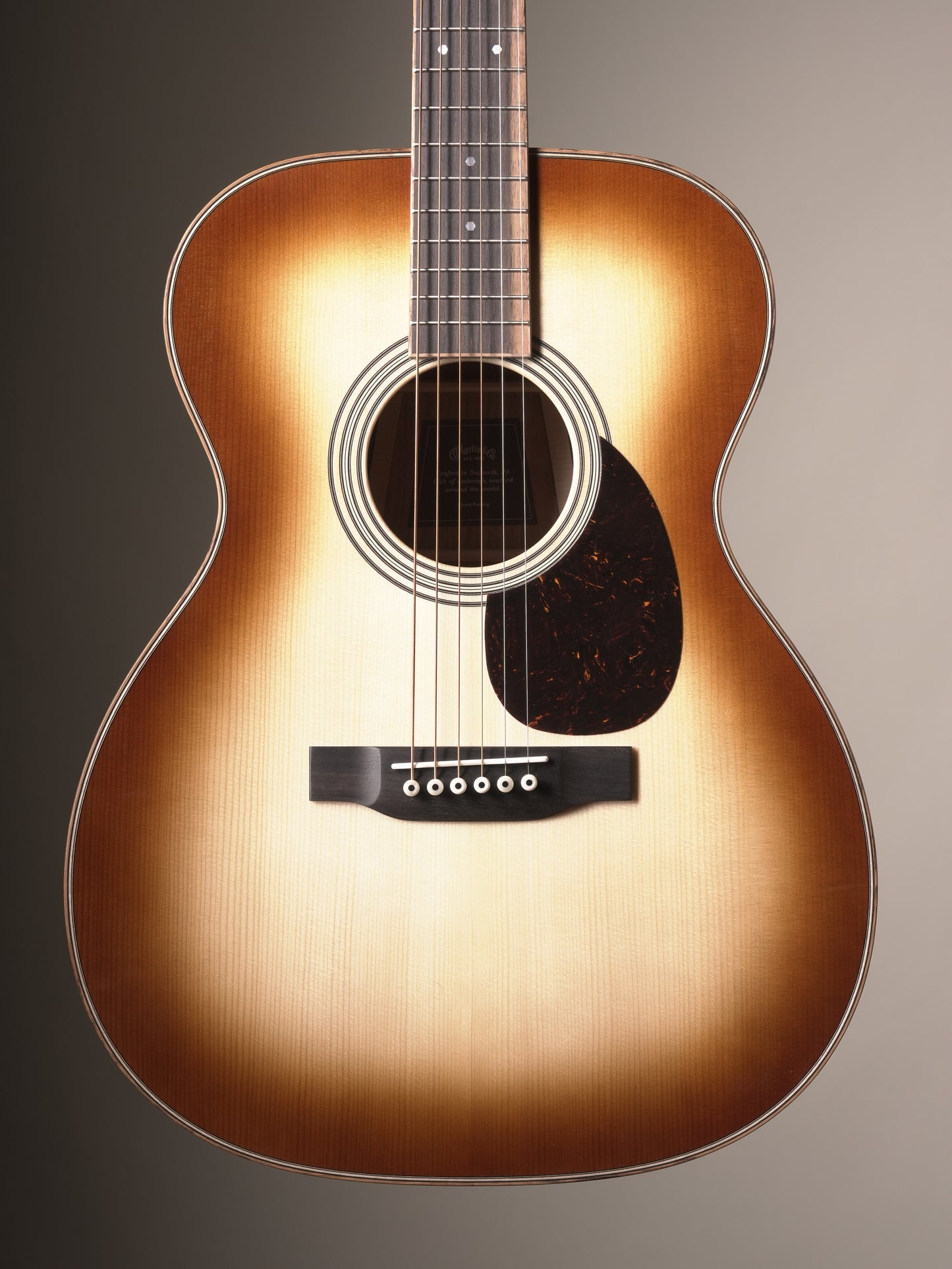 Martin OM-35 Inception Acoustic Guitar - Dark Toasted Burst, incl. OHSC