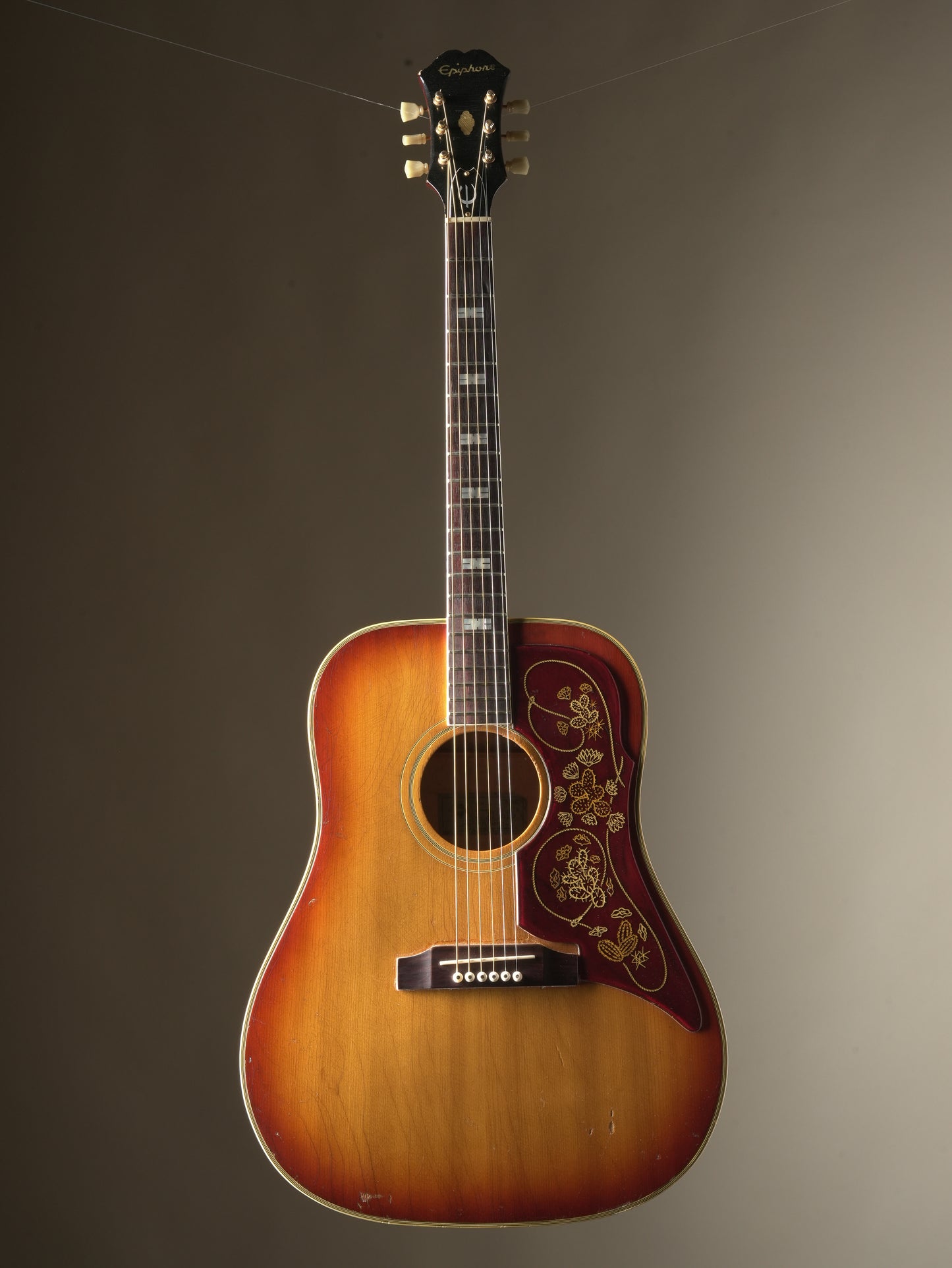 Epiphone (1965) FT-110 Frontier Acoustic Guitar - Sunburst, incl. HSC
