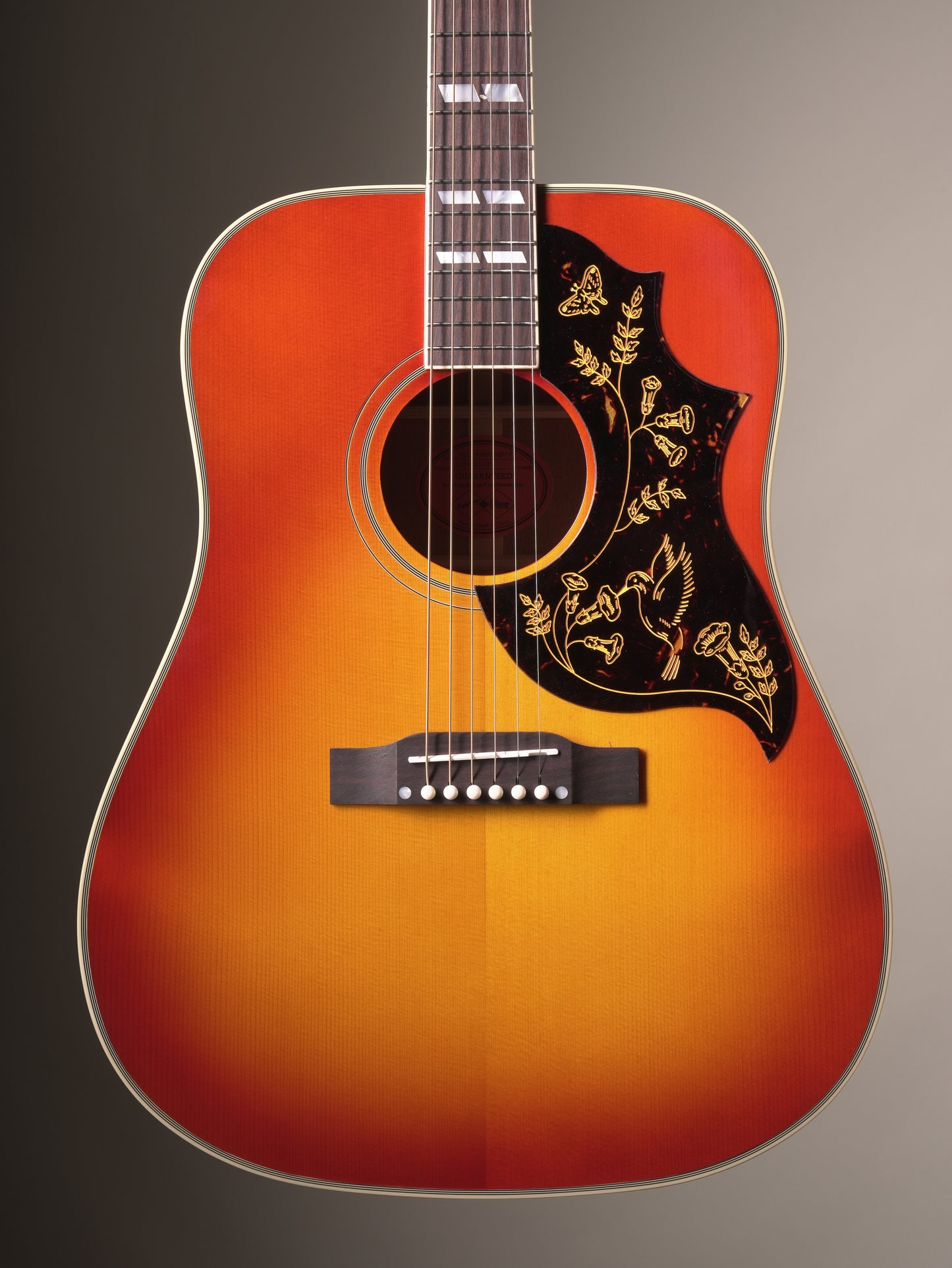 Epiphone "Inspired by Gibson Custom" 1960 Hummingbird Reissue Acoustic-Electric guitar - Cherry Sunburst w/OHSC