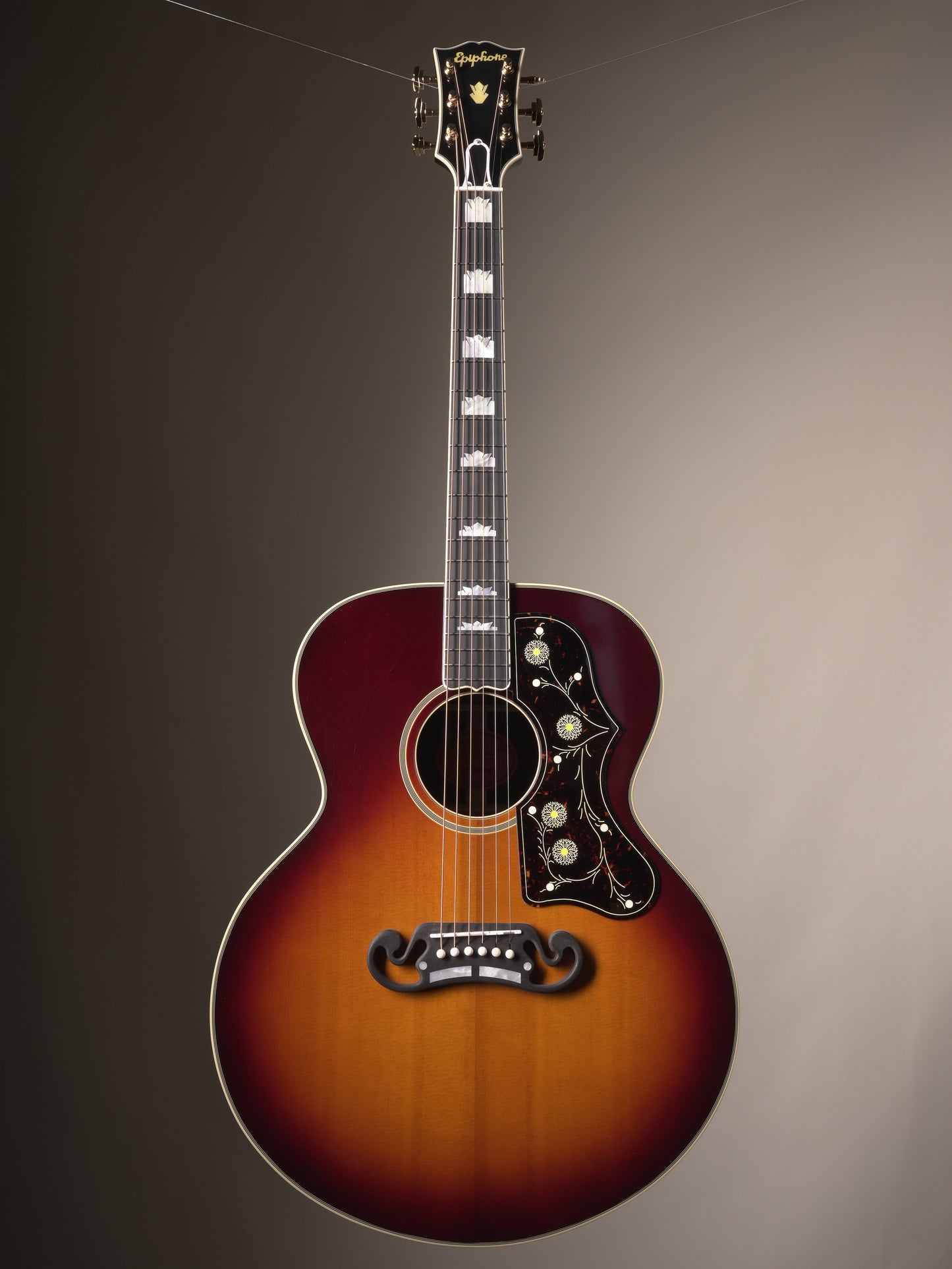 Epiphone "Inspired by Gibson Custom" Prewar SJ-200 Rosewood Acoustic Electric Guitar - Vintage Sunburst, incl. OHSC