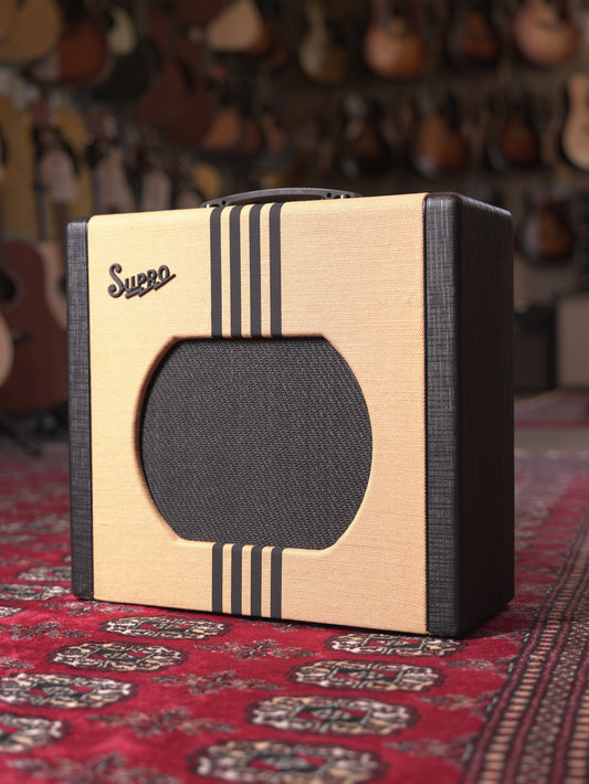 Supro Delta King 12 15w 1x12" Tube Guitar Amp Combo - Tweed w/ Black Stripes