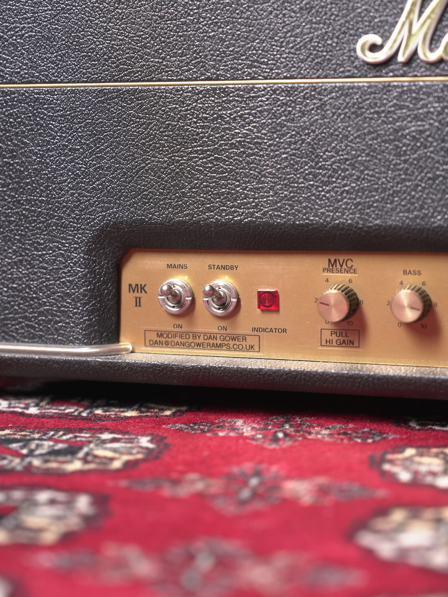 Marshall Dan Gower Modified Super Lead 100w Tube Guitar Amplifier Head - Black Tolex