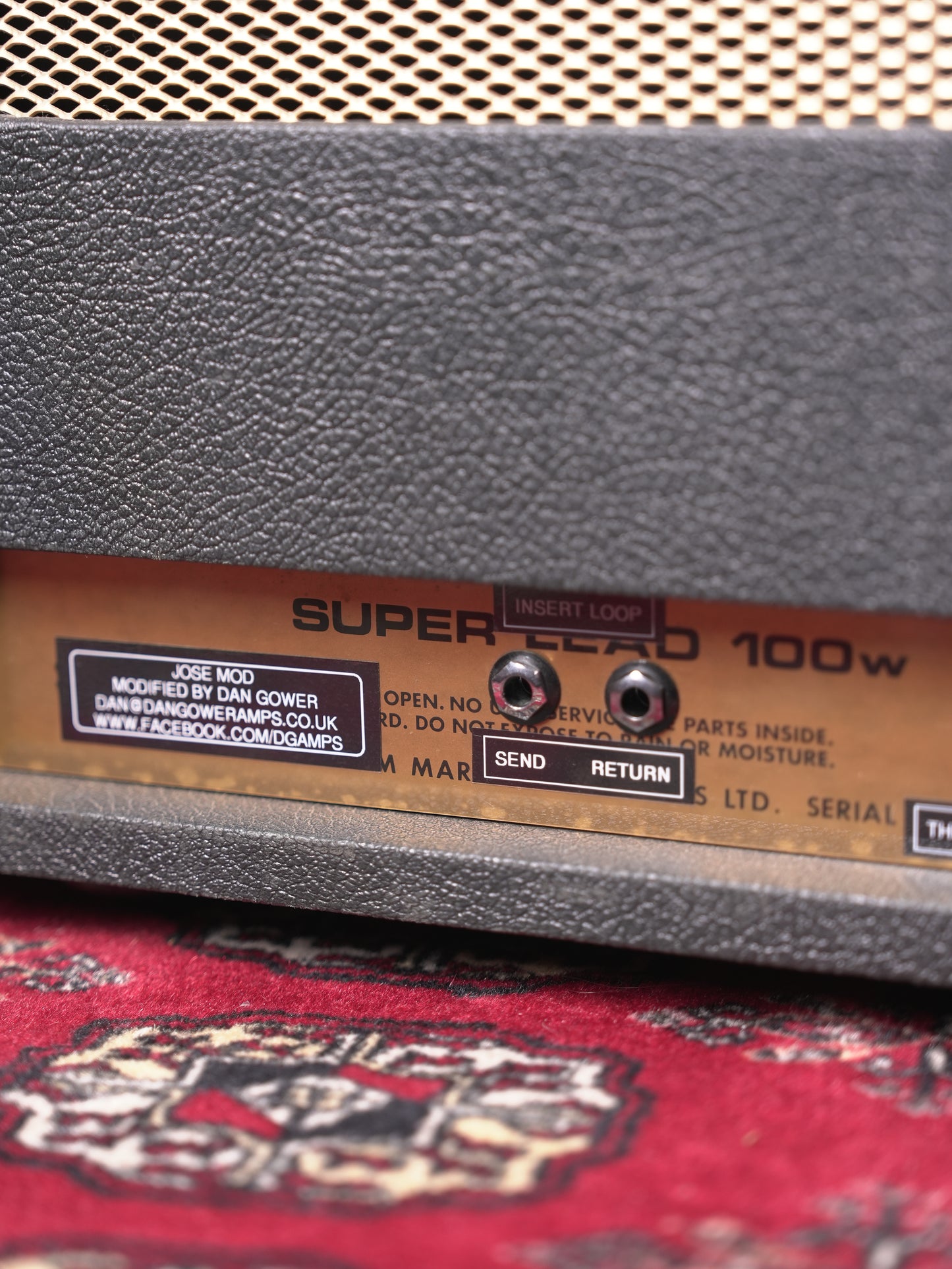Marshall Dan Gower Modified Super Lead 100w Tube Guitar Amplifier Head - Black Tolex