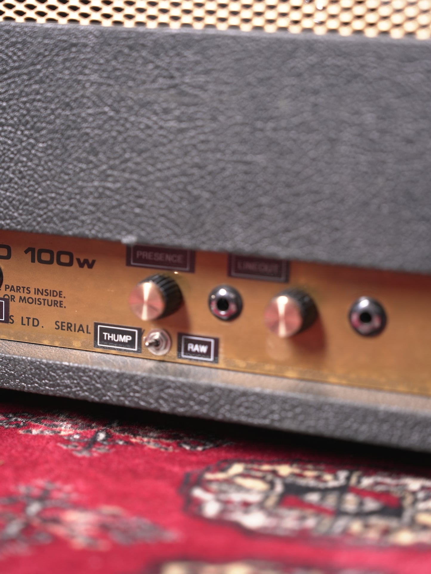 Marshall Dan Gower Modified Super Lead 100w Tube Guitar Amplifier Head - Black Tolex
