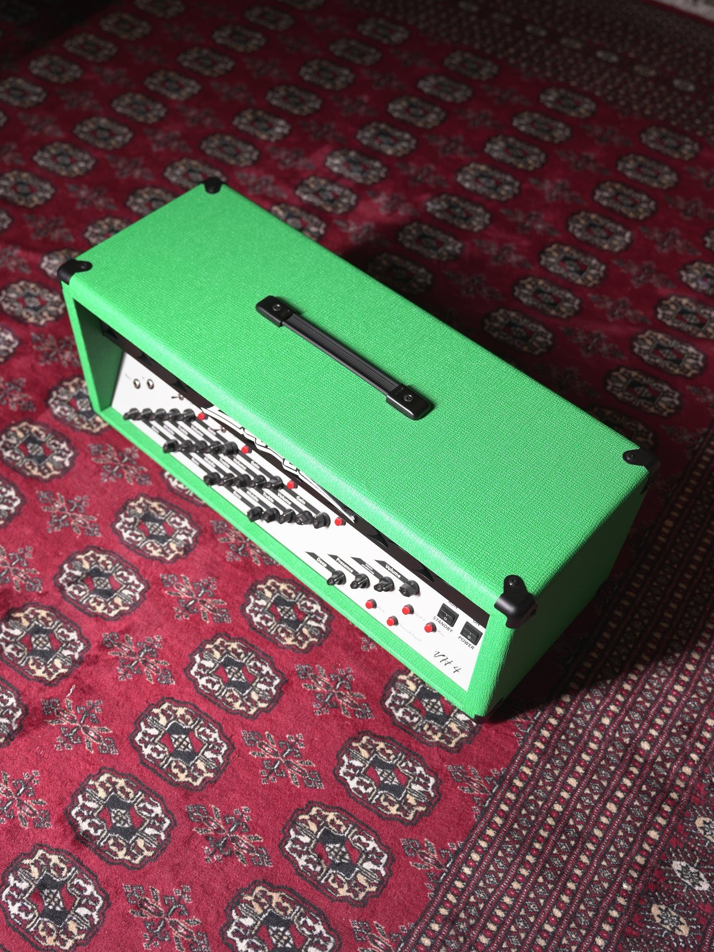 Diezel VH4 100w Tube Amplifier Head w. Columbus Footswitch - One-off Neon Green Tolex from factory