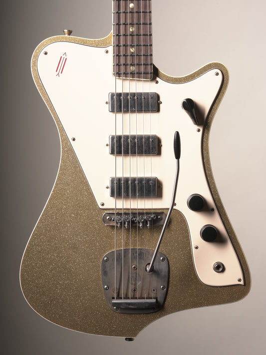 Castedosa "El Halcón" Baritone Electric Guitar - Gold Sparkle, w/OHSC